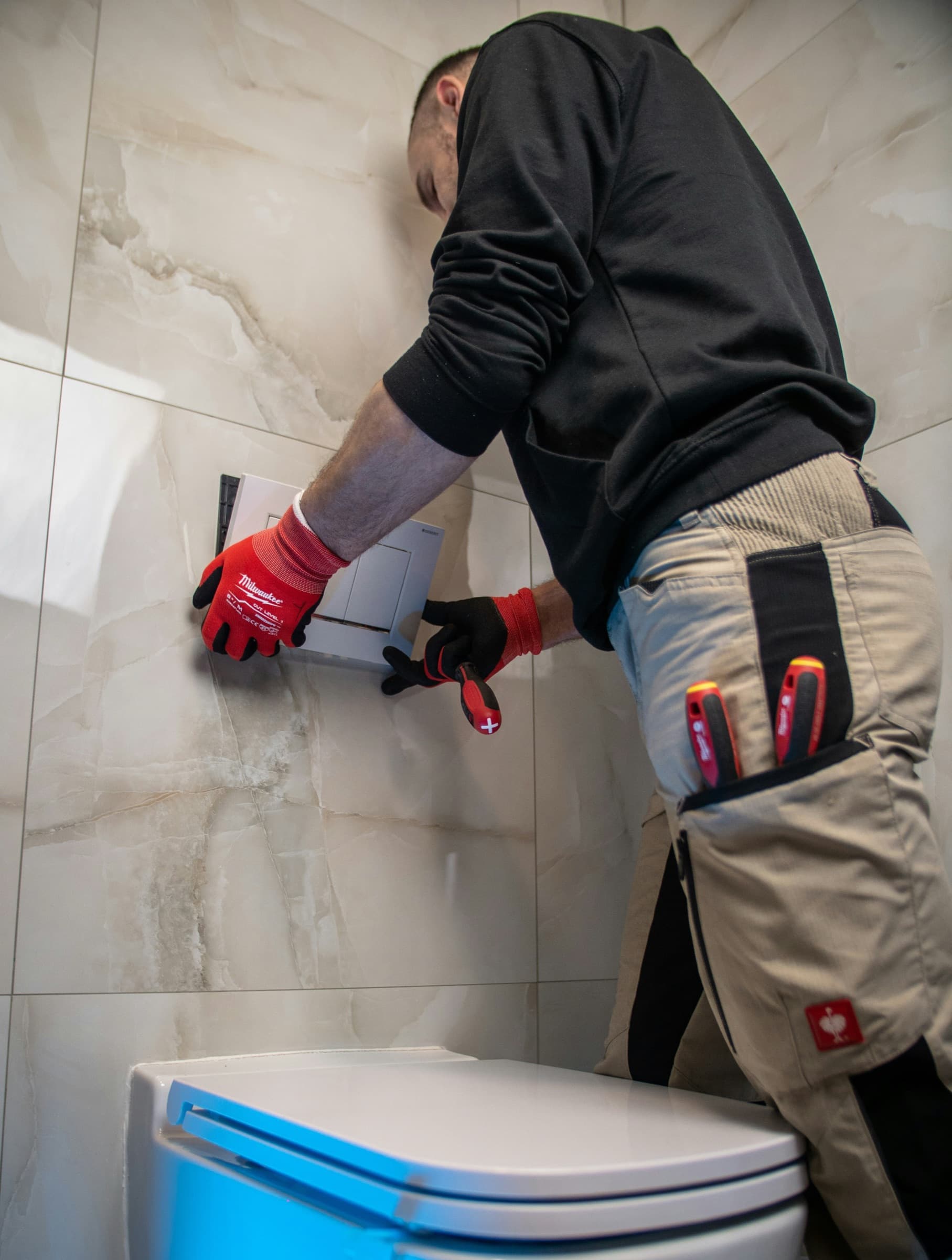 Licensed Plumbing & Heating Heroes technician at work